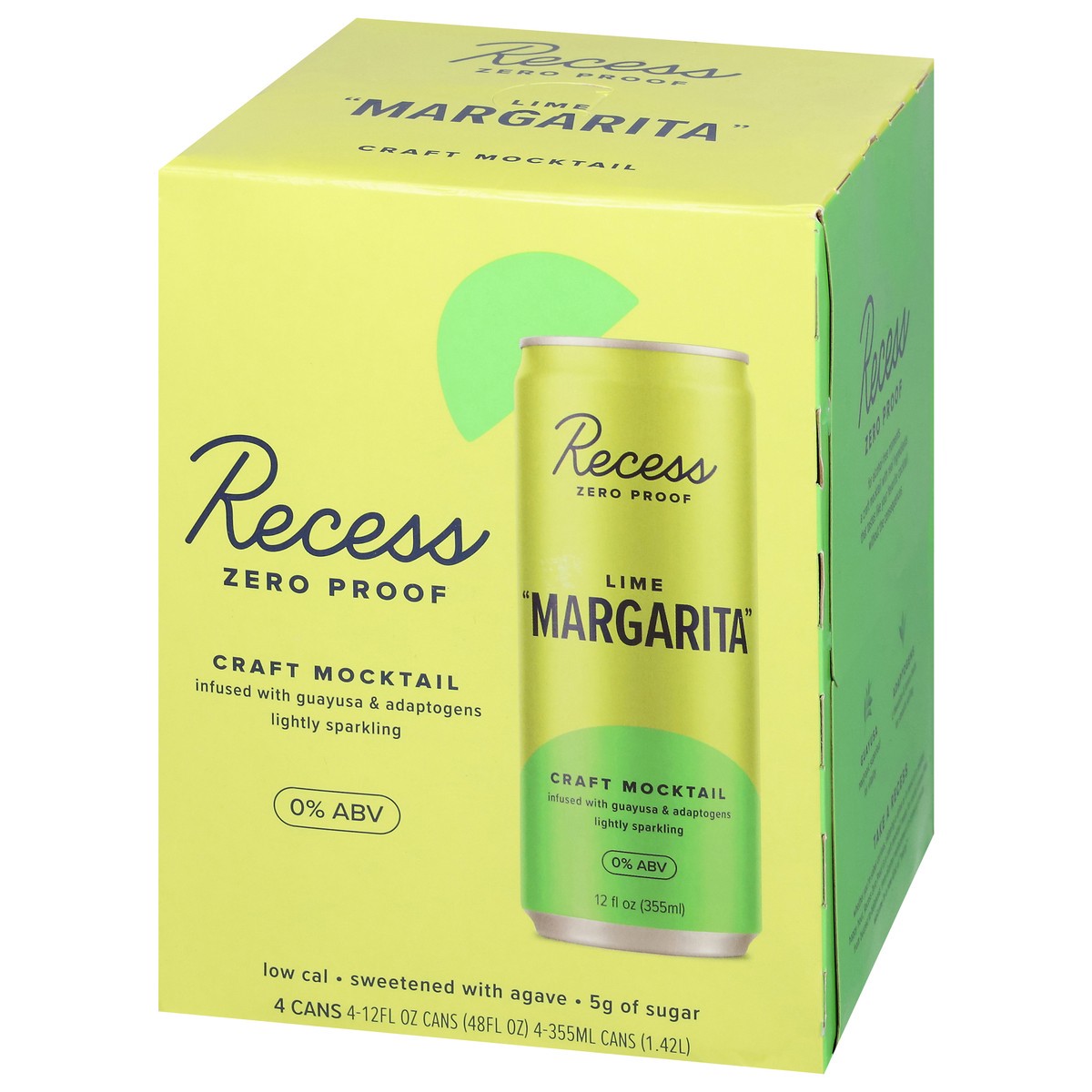 slide 9 of 13, Recess Lime Margarita Craft Mocktail 4 - 12 fl oz Cans, 4 ct