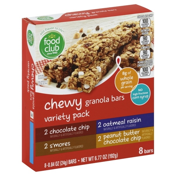 slide 1 of 1, Food Club Granola Bar Chewy Variety Pack, 6.77 oz