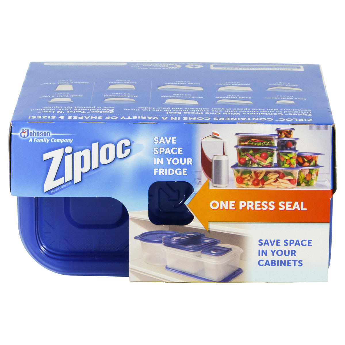 slide 10 of 10, Ziploc Small Rectangle Containers, 5 ct