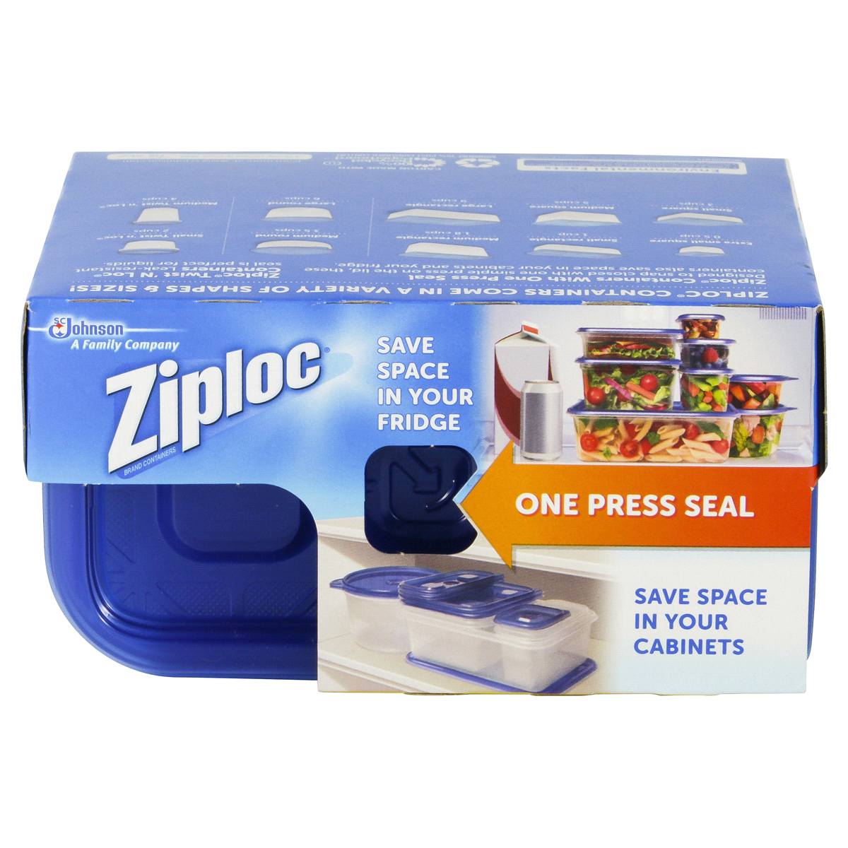 Ziploc Container, Small Rectangle, 8 oz, 5 ct 