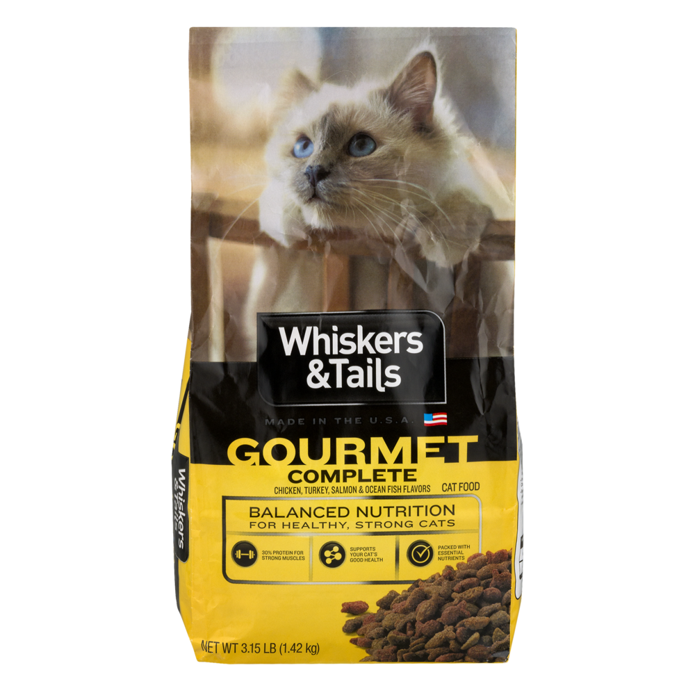 slide 1 of 1, Whiskers & Tails Cat Food Gourmet, 3.15 lb