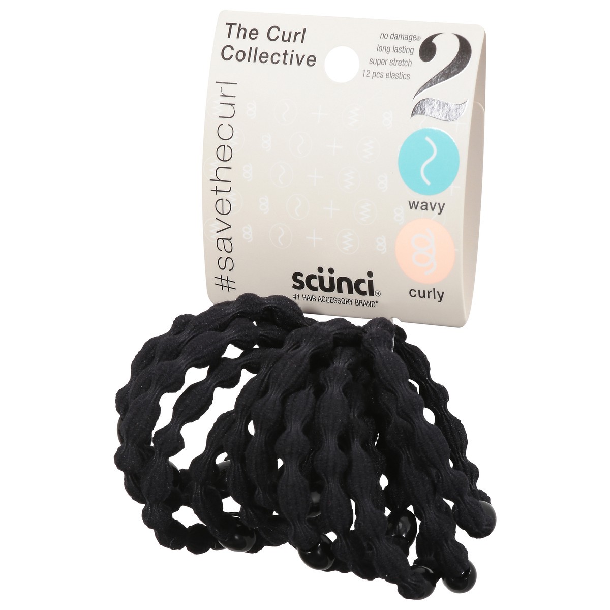 slide 3 of 9, scünci The Curl Collective 2 Curly Hair Bands 12 ea, 12 ct