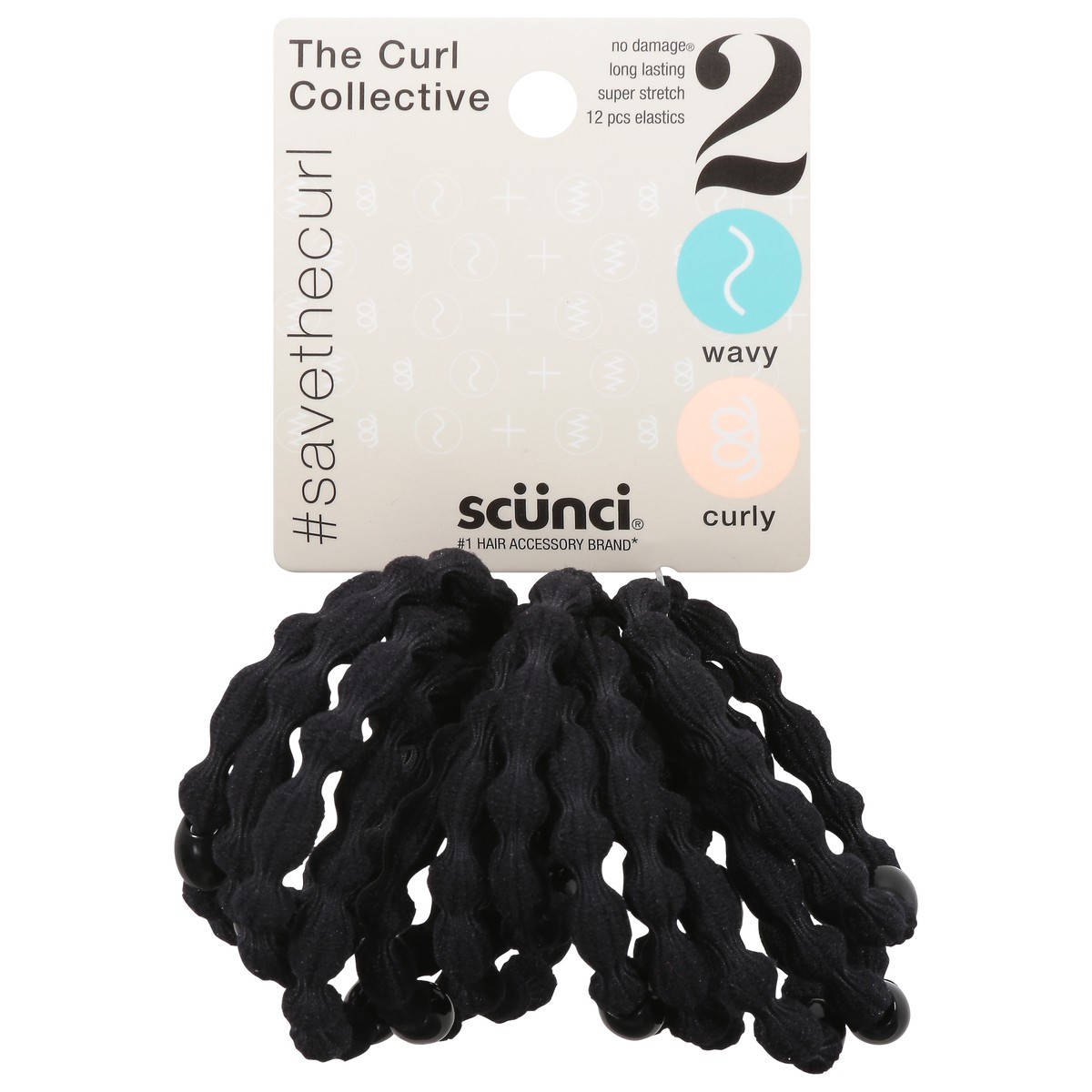 slide 1 of 9, scünci The Curl Collective 2 Curly Hair Bands 12 ea, 12 ct