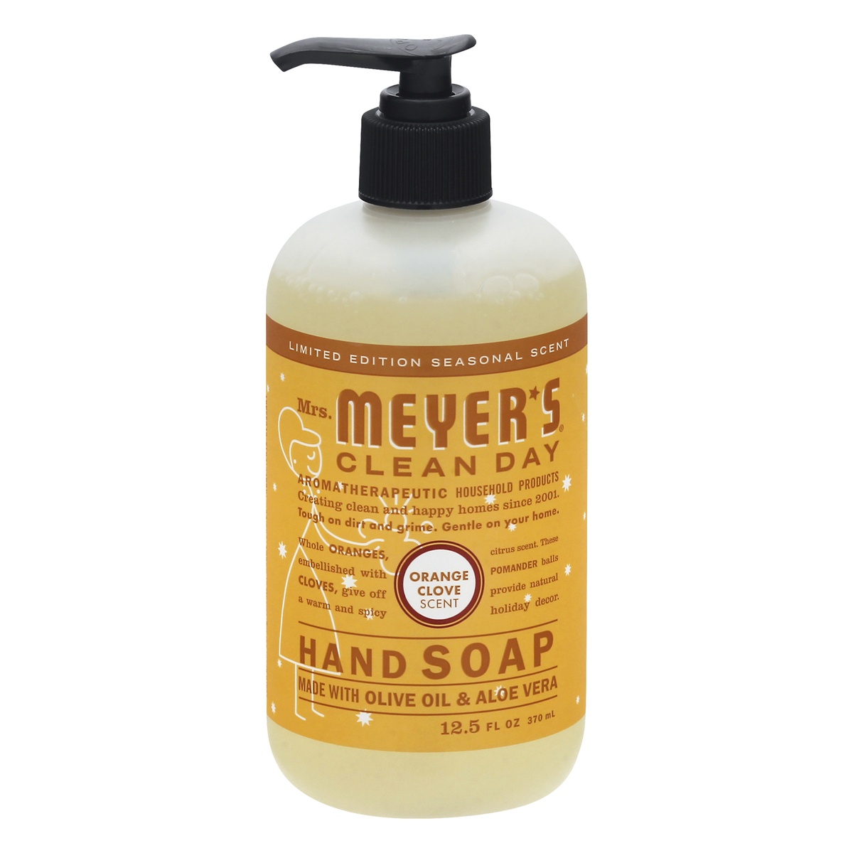 slide 1 of 1, Mrs. Meyer's Clean Day Holiday Hand Soap - Orange Clove - 12.5 fl oz, 12.5 fl oz