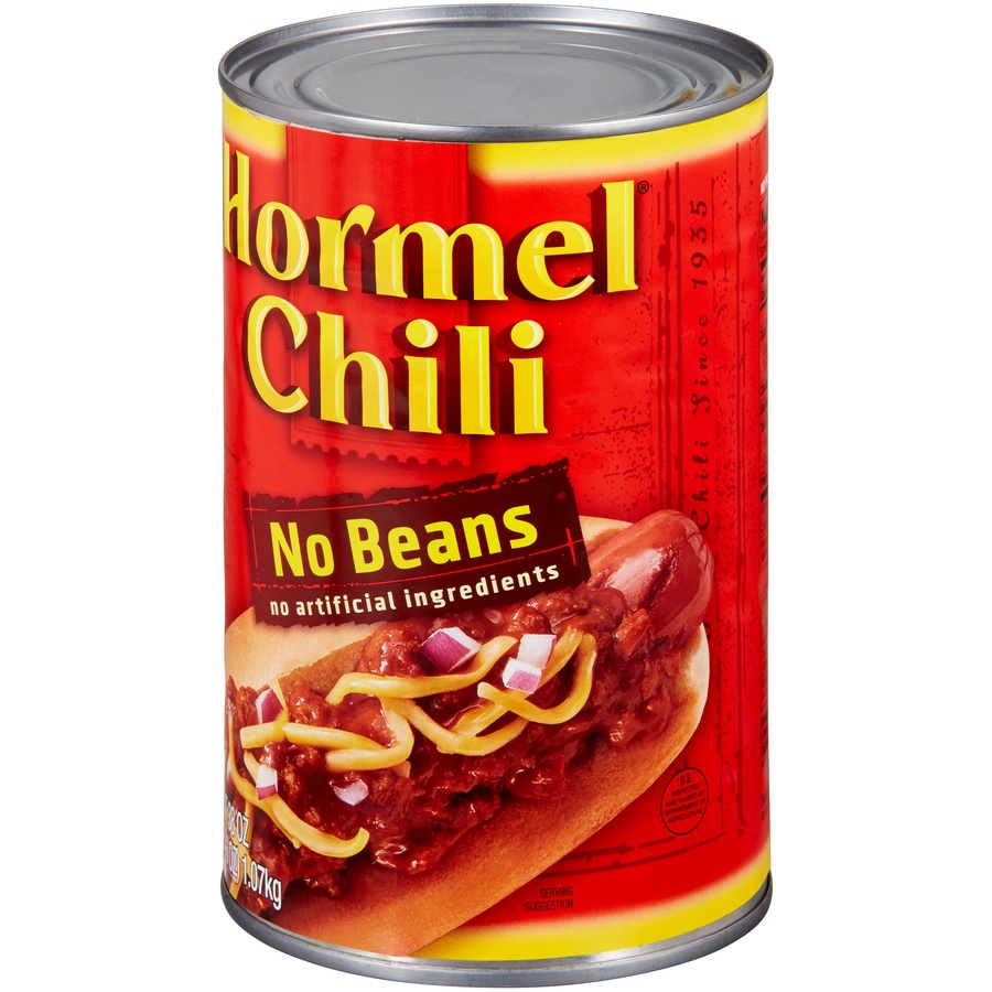 slide 3 of 6, Hormel Chili With No Beans, 38 oz