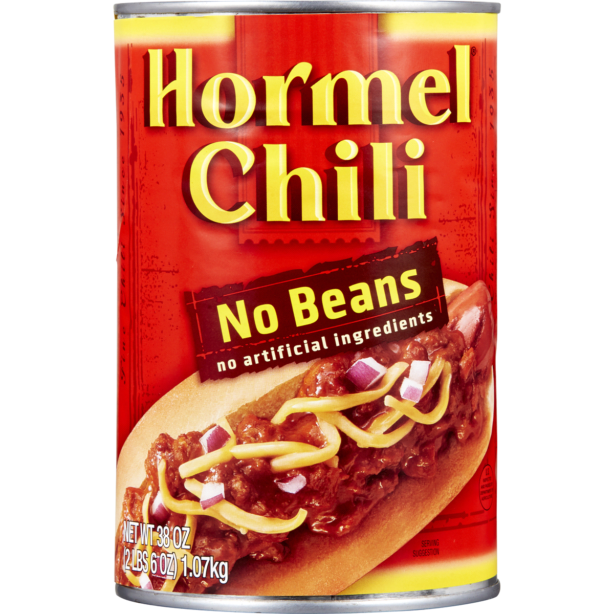 slide 1 of 6, Hormel Chili With No Beans, 38 oz