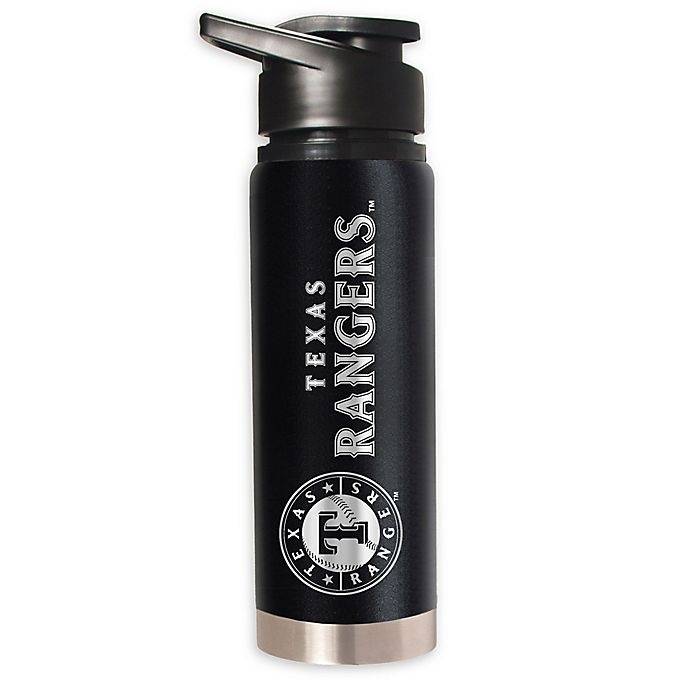 slide 1 of 1, MLB Texas Rangers Powder Coated STEALTH Water Bottle, 20 oz