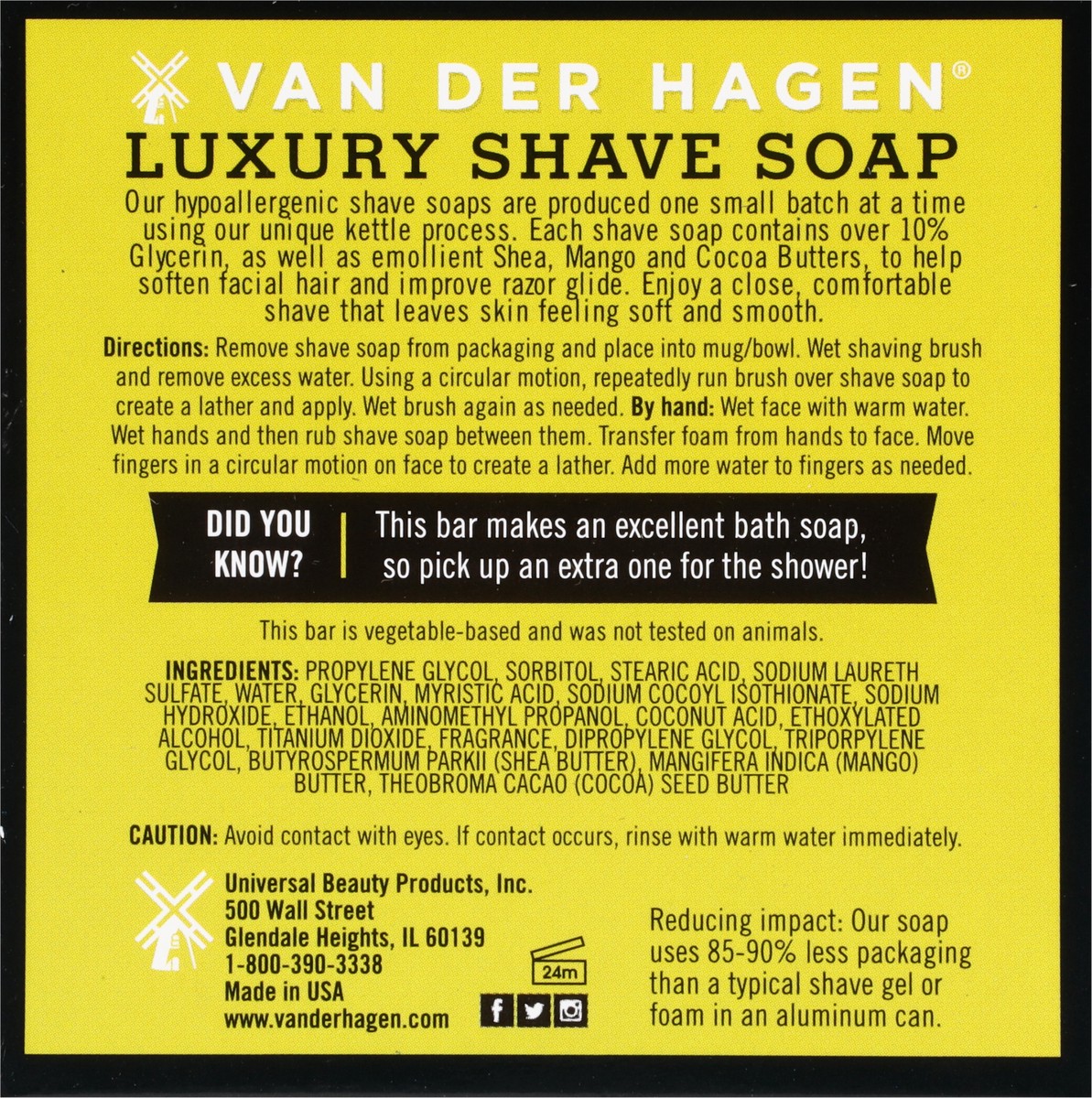 slide 5 of 9, Van Der Hagen Scented Luxury Shave Soap 3.5 oz, 3.5 oz