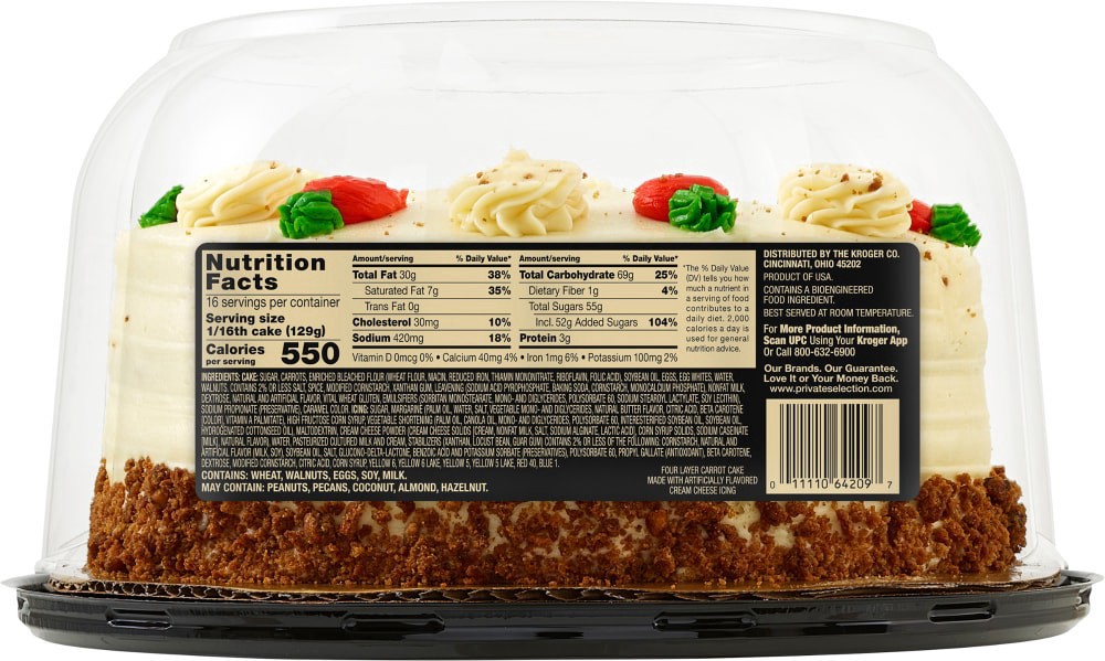 slide 2 of 4, Private Selection® Four Layer Carrot Cake, 1 ct