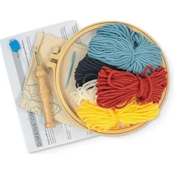 Dimensions Punch Needle Kit 8" Round Floral Bee