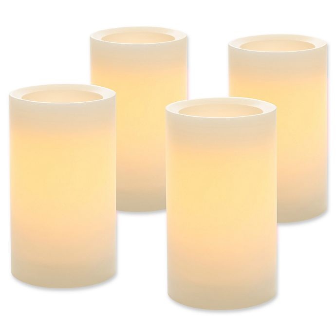 Candle Impressions Set/2 Windsor Sconce with 4" wax Flameless Candle 5 hr timer 