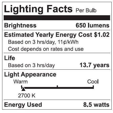 slide 3 of 9, GE 8.5 Watts LED+ Light Bulb 1 ea, 1 ct