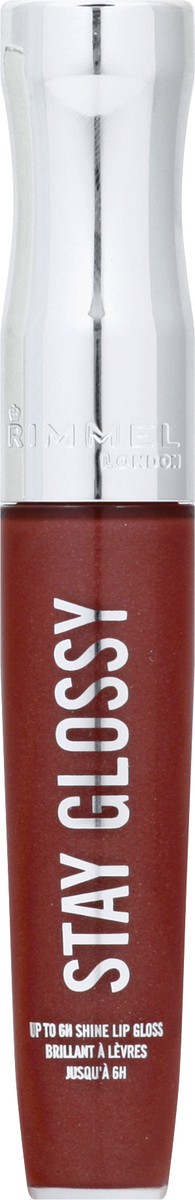 slide 9 of 9, COTY RIMMEL LONDON Rimmel Stay Glossy Lip Gloss - Non-Sticky and Lightweight Formula for Lip Color and Shine - 290 Date Night, .18oz, 6 ml