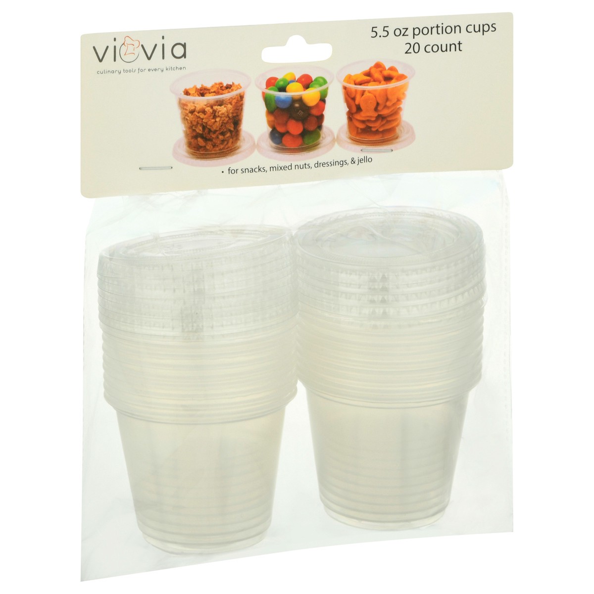 slide 2 of 9, Viovia Portion Cups, 5.5 oz, 20 ct