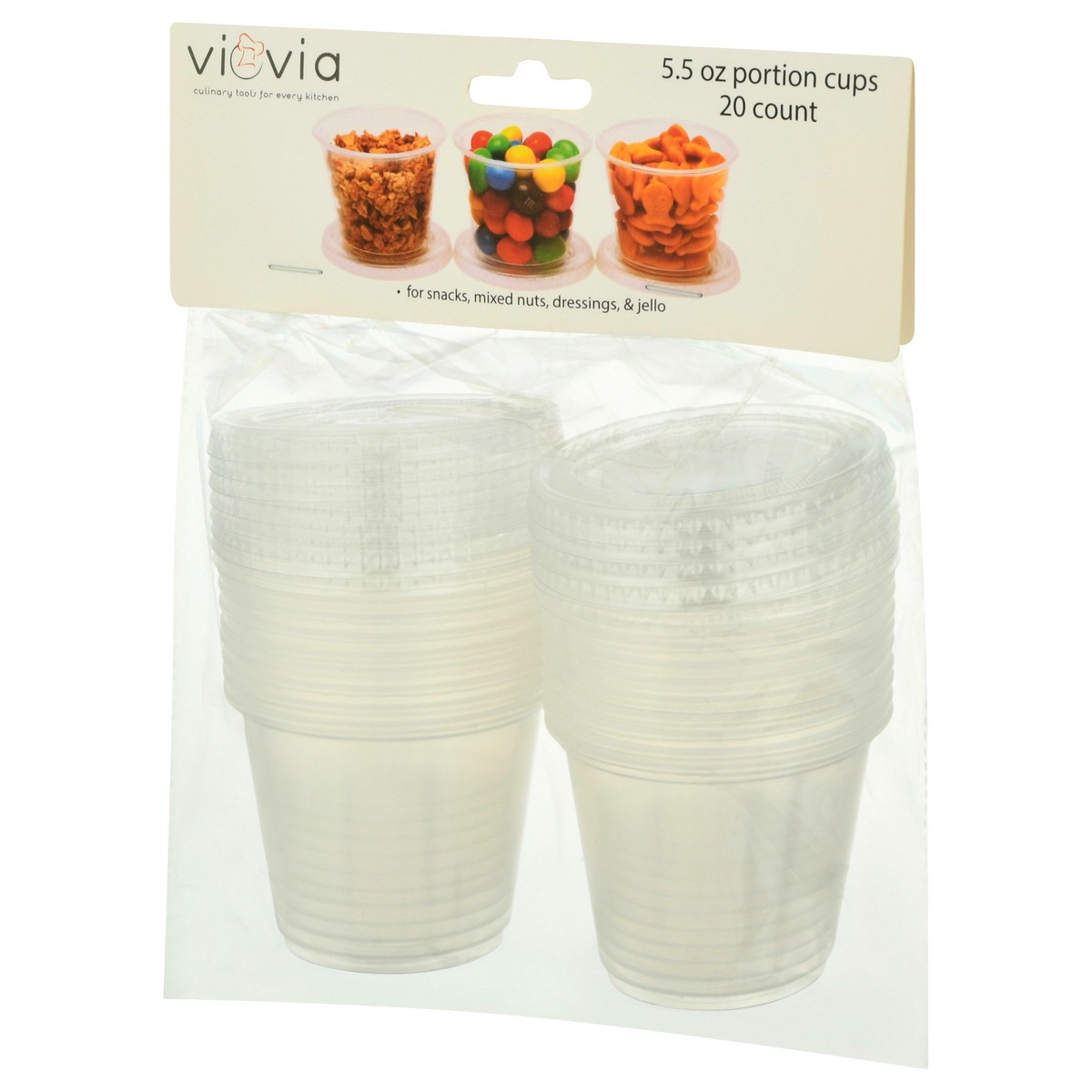 slide 3 of 9, Viovia Portion Cups, 5.5 oz, 20 ct
