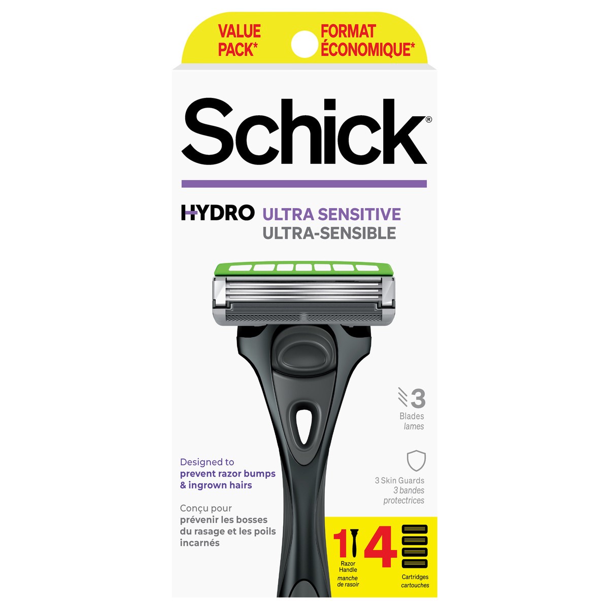 slide 1 of 1, Schick Hydro 3 Sensitive Razor, 5 ct