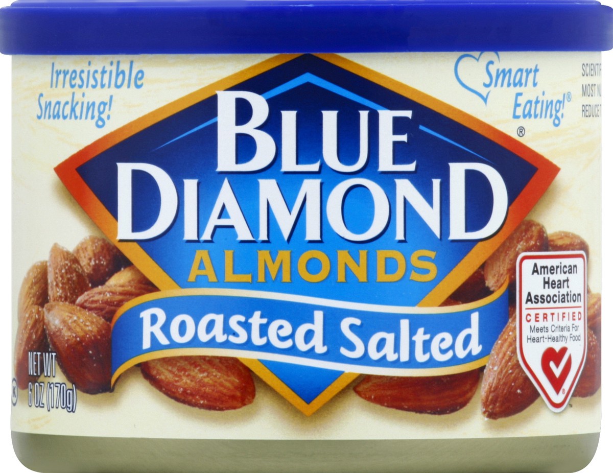 slide 2 of 2, Blue Diamond Almonds Roasted Salted, 6 oz