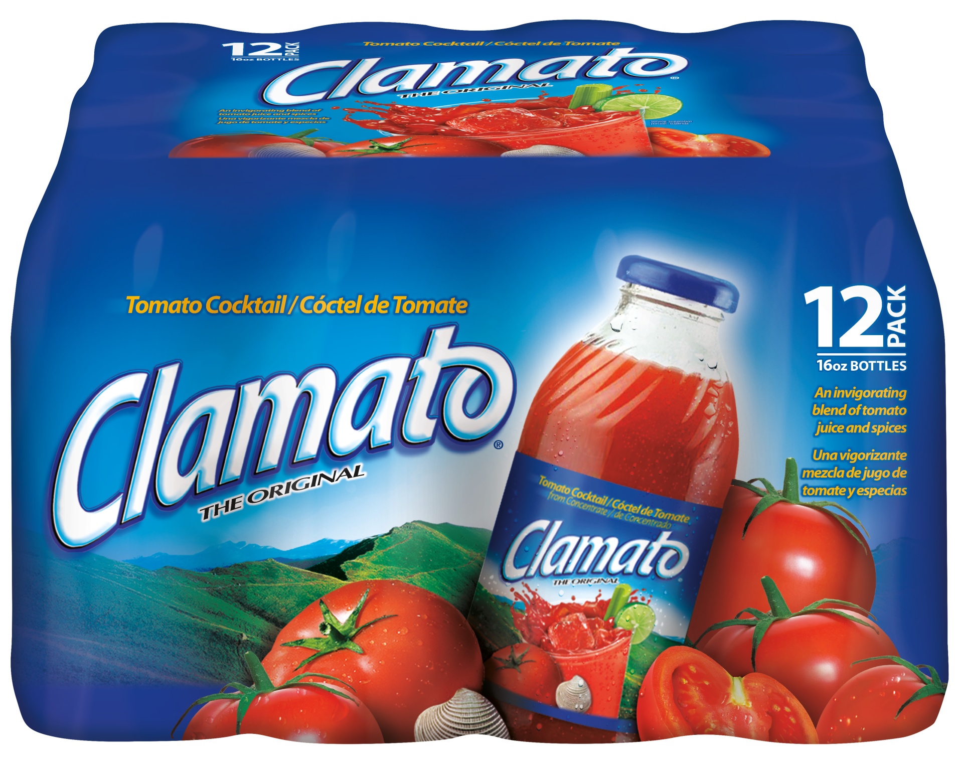 slide 1 of 2, Clamato Original Tomato Cocktail, 16 fl oz