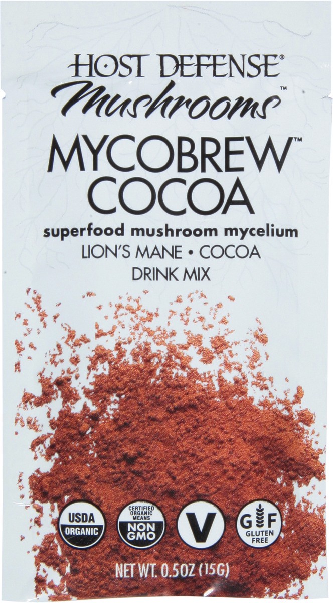 slide 7 of 14, Host Defense Mushrooms MycoBrew Cocoa Drink Mix 0.5 oz, 0.5 oz