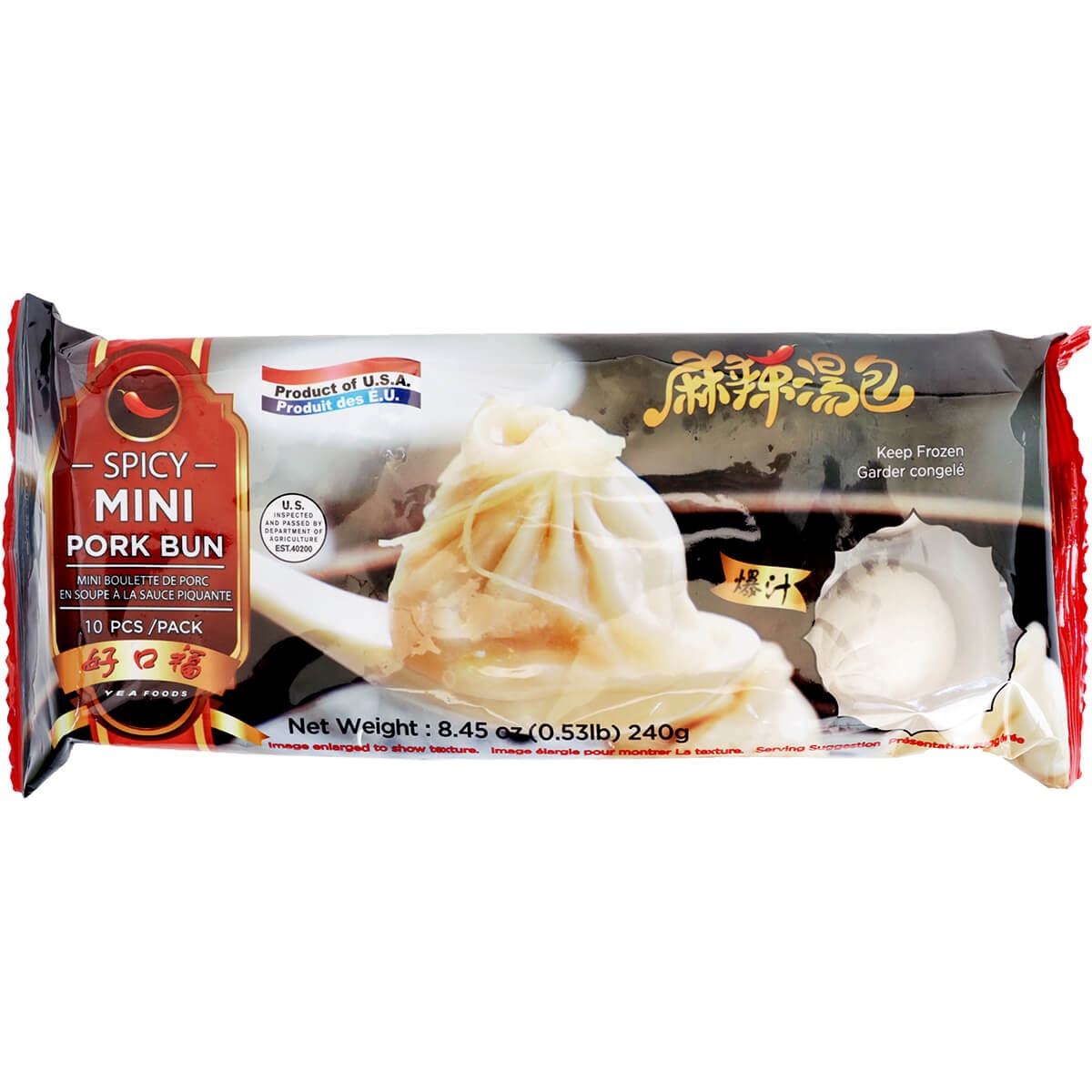 slide 1 of 1, Yea Foods Spicy Mini Pork Bun, 1 ct