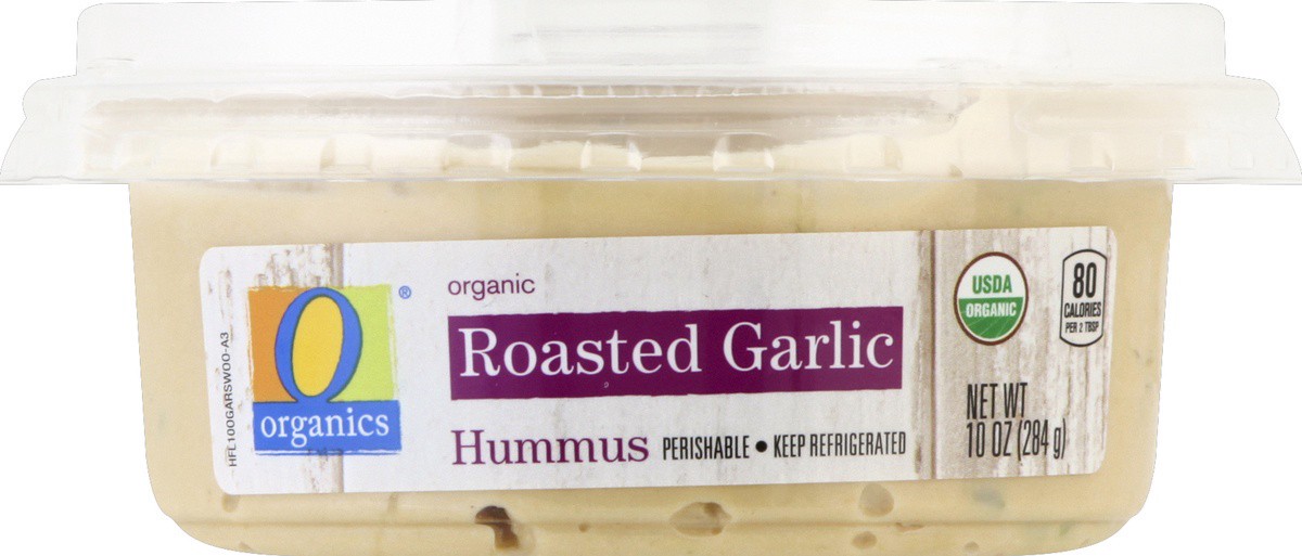slide 4 of 7, O Organics Organic Hummus Roasted Garlic, 10 oz