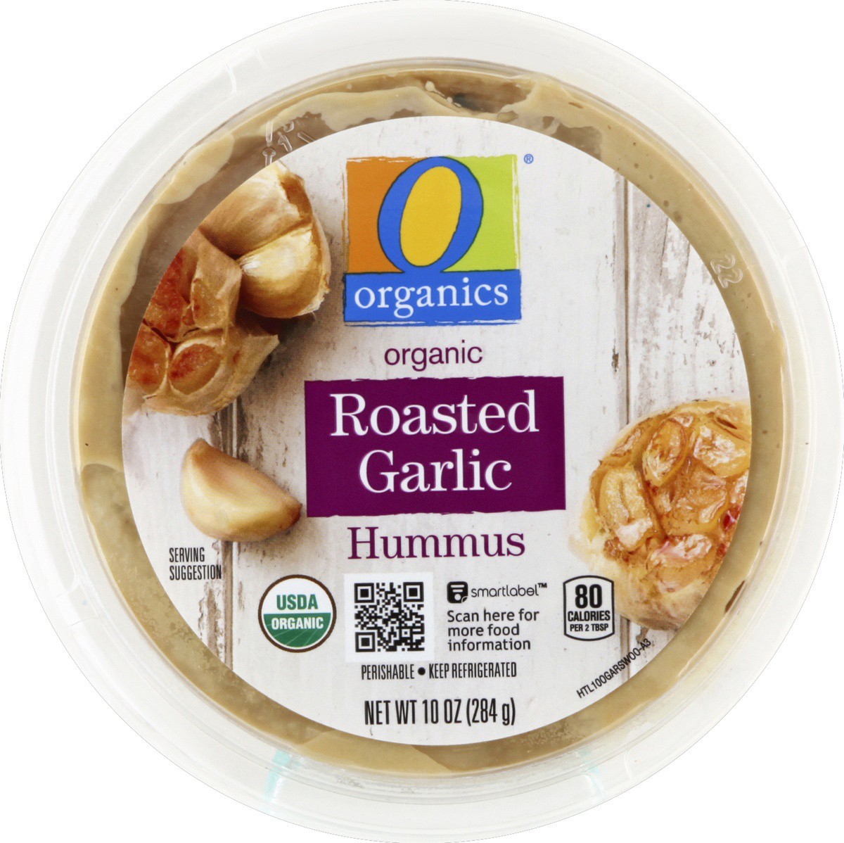 slide 7 of 7, O Organics Organic Hummus Roasted Garlic, 10 oz