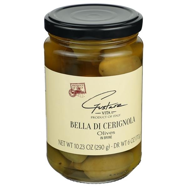 slide 1 of 1, Gustare Vita Bella Di Cerignola Olives In Brine, 10.23 oz