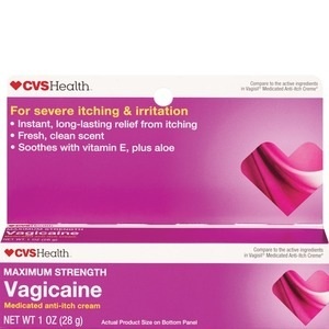 slide 1 of 1, CVS Health Maximum Strength Vagicaine Medicated Anti-Itch Cream, 1 oz