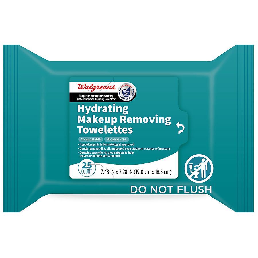 slide 1 of 3, Walgreens Hydrating Makeup Removing Towelettes, 25 ct