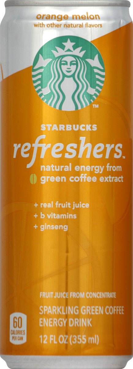 slide 4 of 4, Starbucks Refreshers Orange Melon Energy Drink - 12 fl oz, 12 fl oz