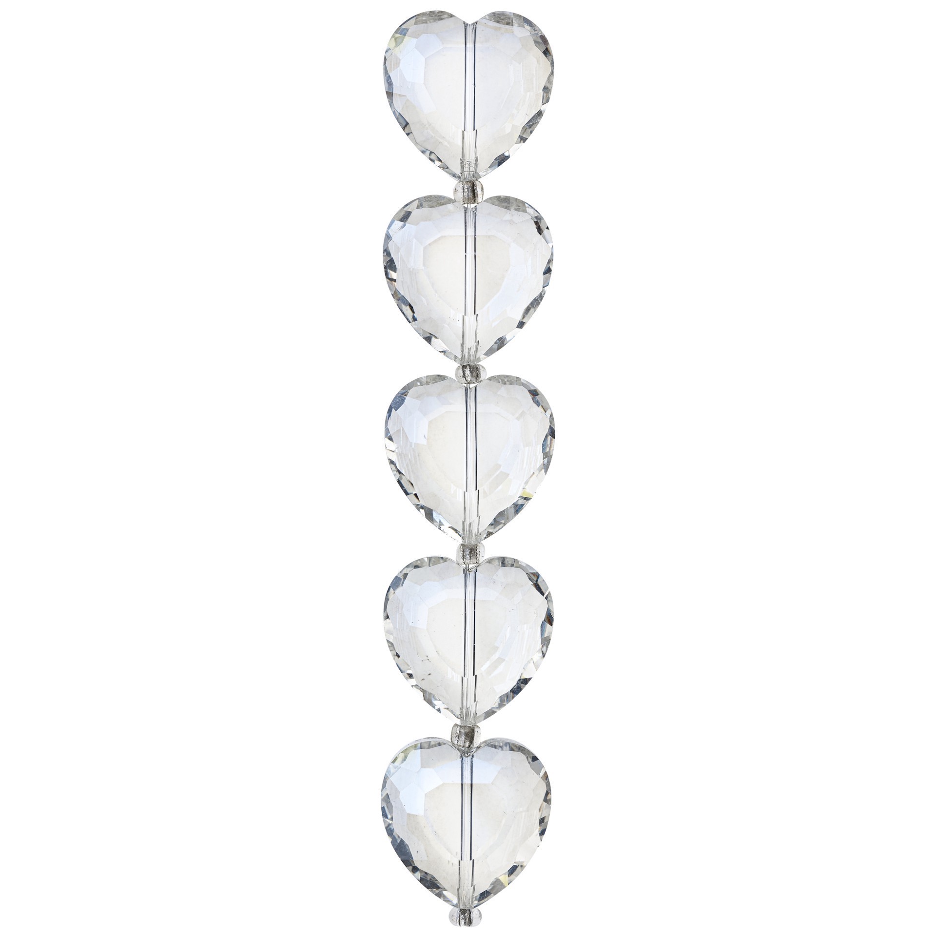 slide 3 of 3, Crystal Heart Glass Beads, 22mm By Bead Landing, 22mm
