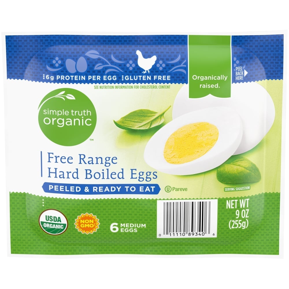 slide 1 of 1, Simple Truth Boiled Eggs 6 oz, 9 oz