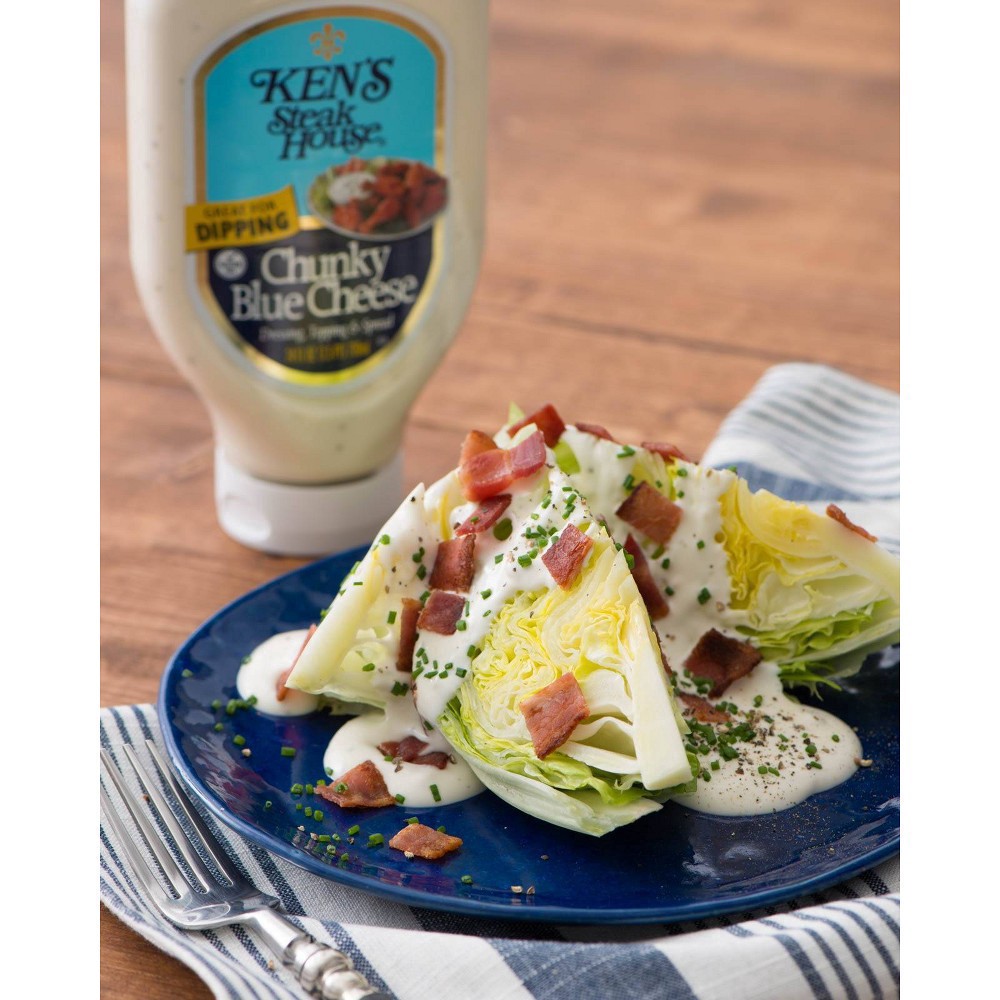 slide 2 of 5, Ken's Steak House Chunky Blue Cheese Dressing, Topping & Spread 24 fl oz, 24 fl oz