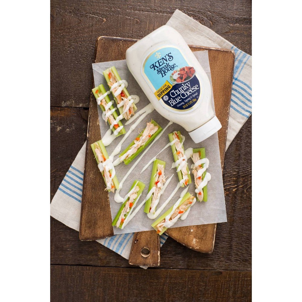 slide 4 of 5, Ken's Steak House Chunky Blue Cheese Dressing, Topping & Spread 24 fl oz, 24 fl oz