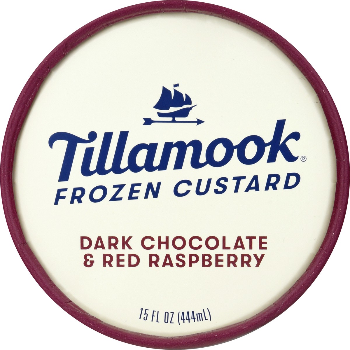 slide 9 of 9, Tillamook Dark Chocolate & Red Raspberry Frozen Custard Dessert, 381.88 g