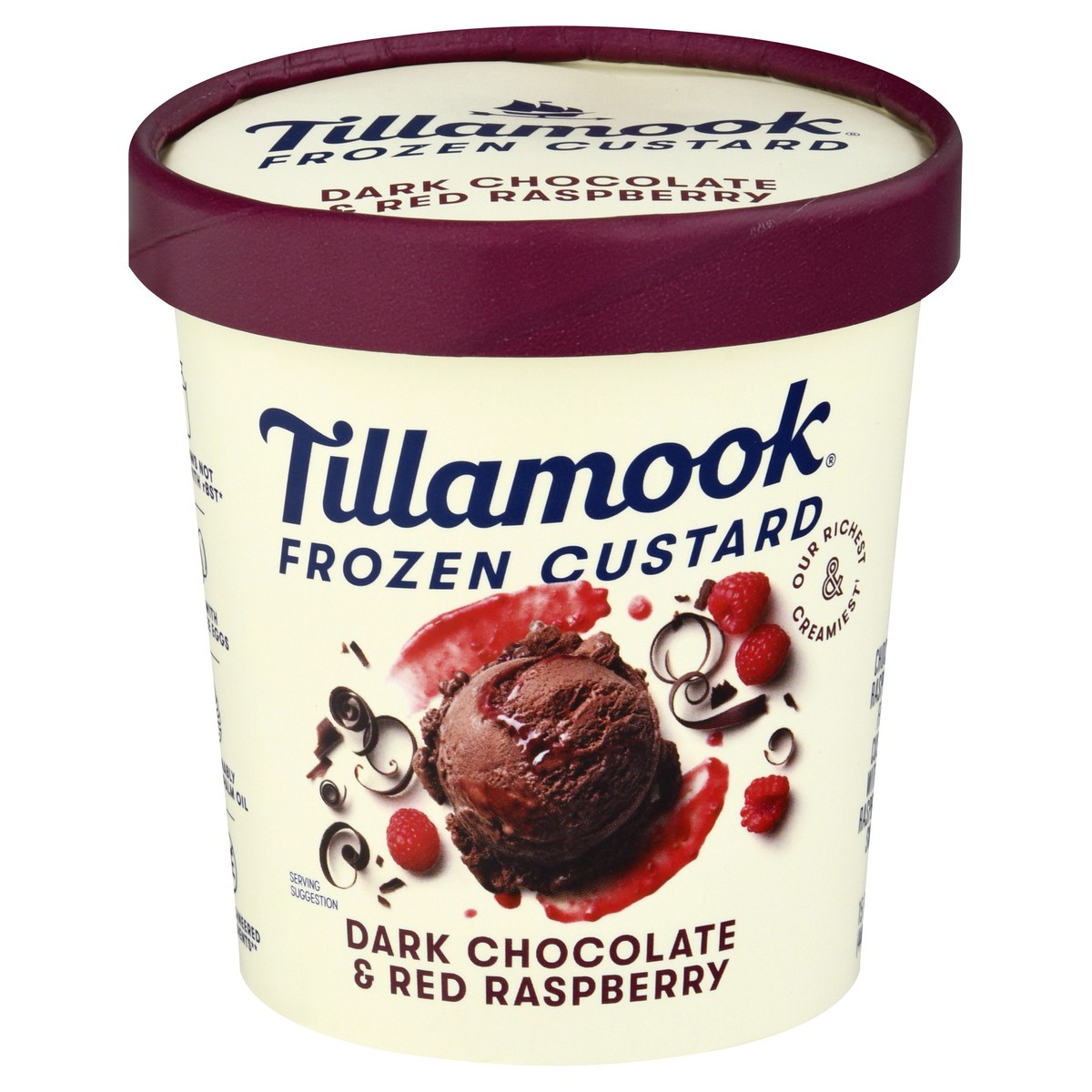 slide 1 of 9, Tillamook Dark Chocolate & Red Raspberry Frozen Custard Dessert, 381.88 g