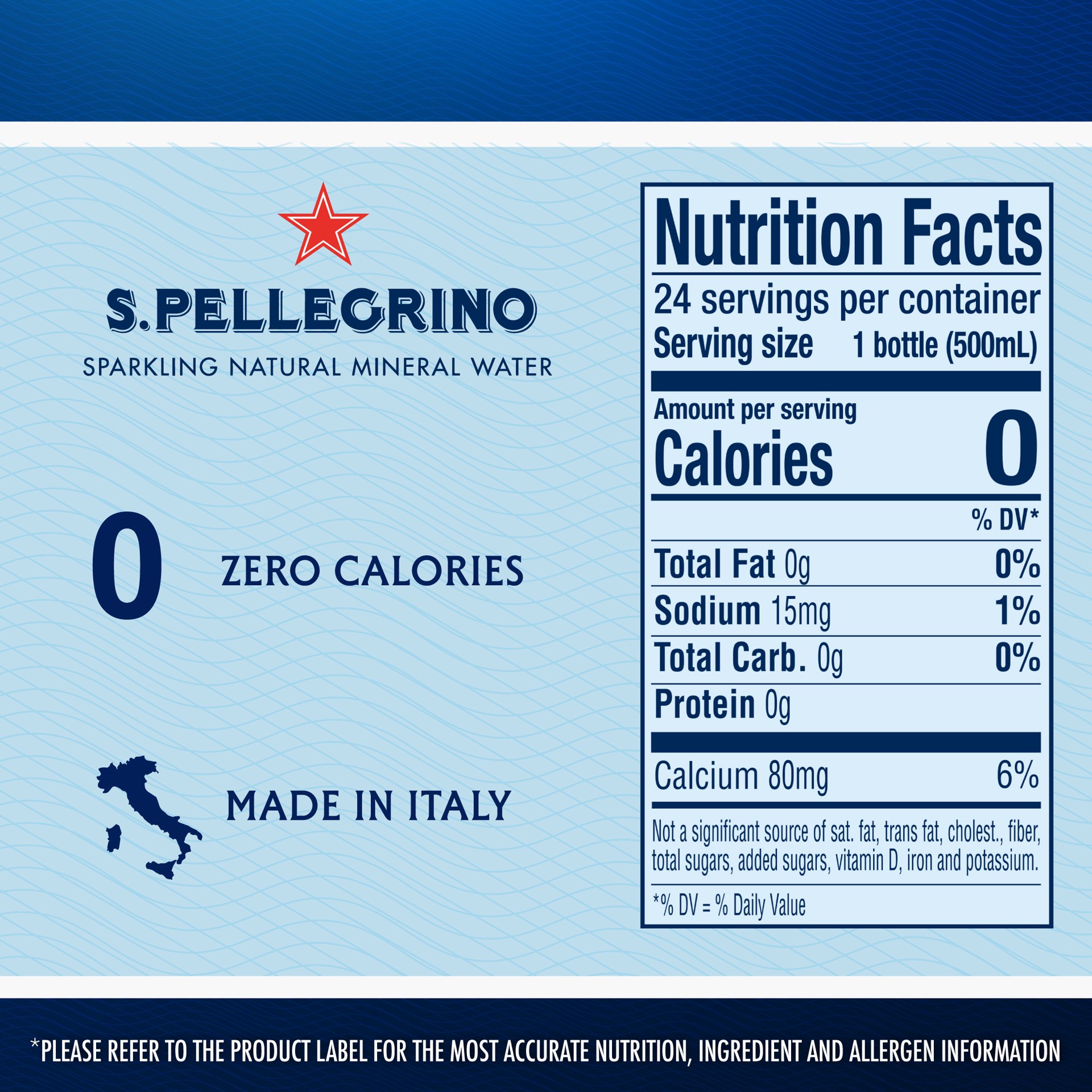 slide 3 of 6, S.Pellegrino Sparkling Natural Mineral Water, 24 Pack of Plastic Bottles, 405.6 oz