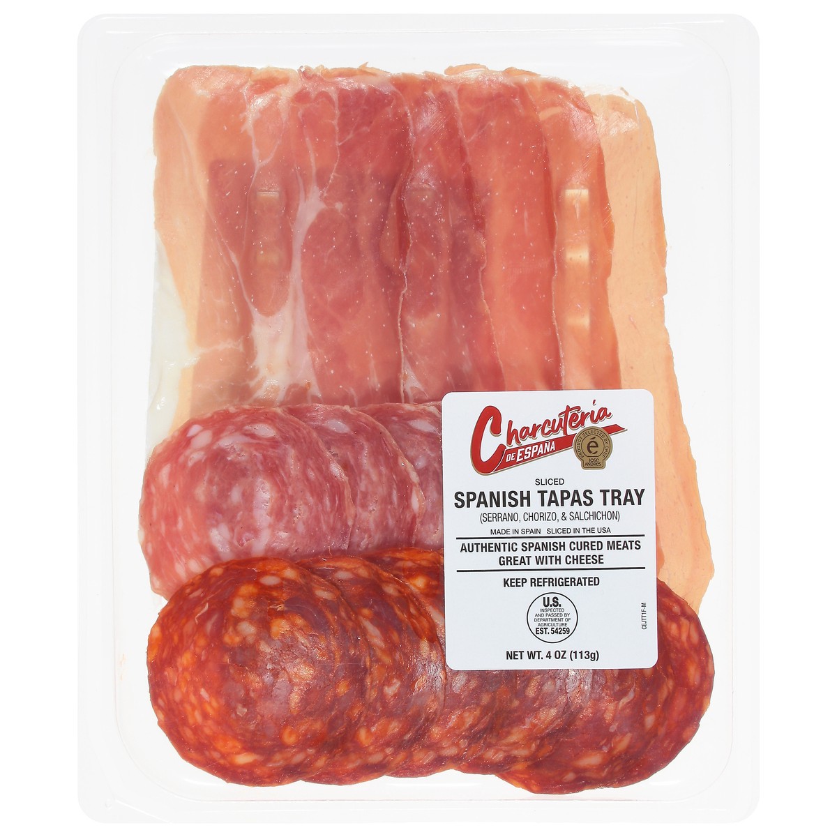 slide 13 of 14, Charcuteria de Espana Sliced Spanish Tapas Tray 4 oz, 4 oz