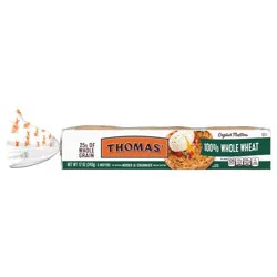 Thomas' Whole Wheat English Muffins, 6 count, 12 oz