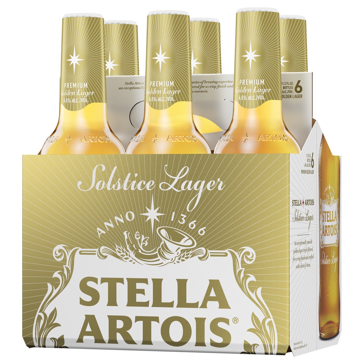 slide 5 of 9, Stella Artois 6 Pack Solstice Lager Beer 6 ea, 6 ct; 11.2 fl oz