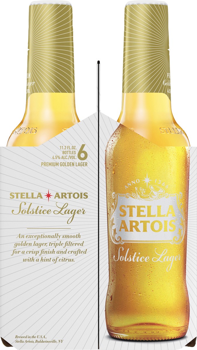 slide 9 of 9, Stella Artois 6 Pack Solstice Lager Beer 6 ea, 6 ct; 11.2 fl oz