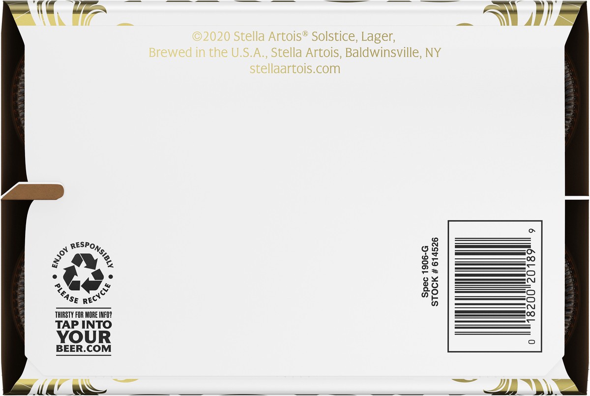 slide 4 of 9, Stella Artois 6 Pack Solstice Lager Beer 6 ea, 6 ct; 11.2 fl oz