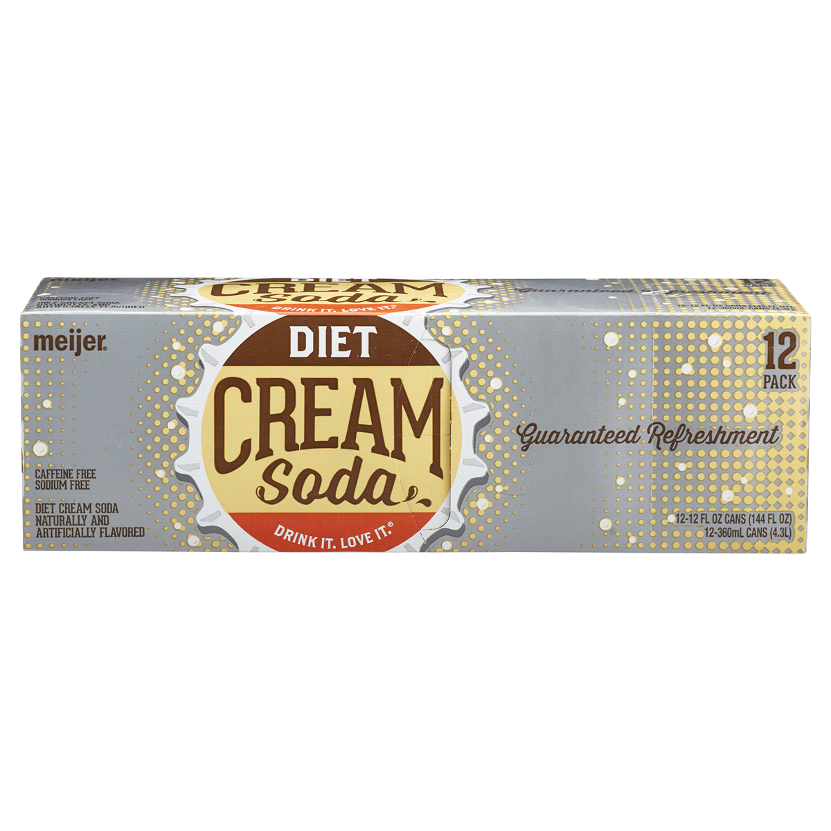 slide 1 of 1, Meijer Diet Cream Soda, 12 ct