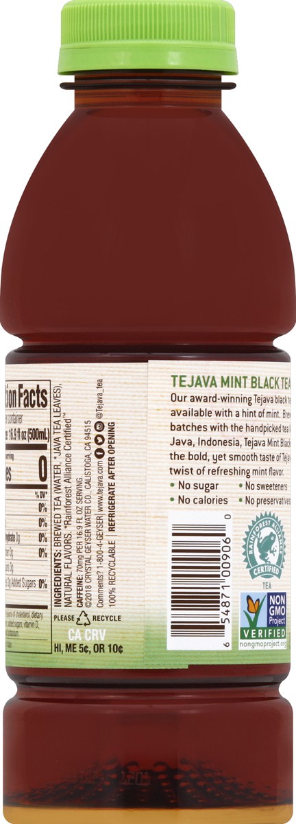 slide 6 of 6, Tejava Mint Black Tea, 16.9 oz