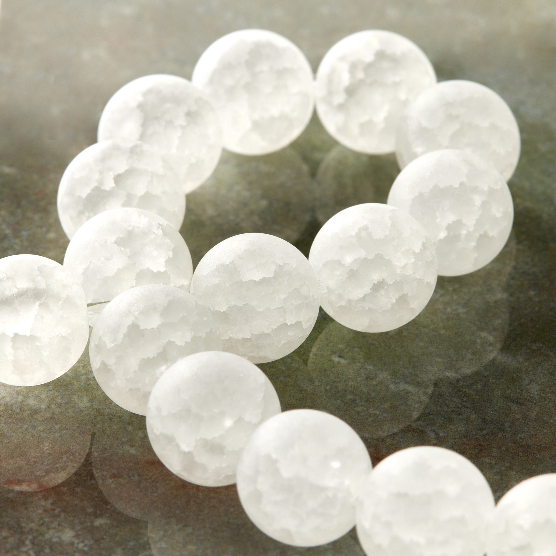 slide 2 of 3, White Quartz Round Beads, 10mm By Bead Landing, 10mm