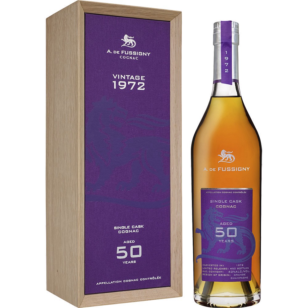slide 1 of 1, A. De Fussigny A De Fussigny Cognac 50yr 1972, 700 ml