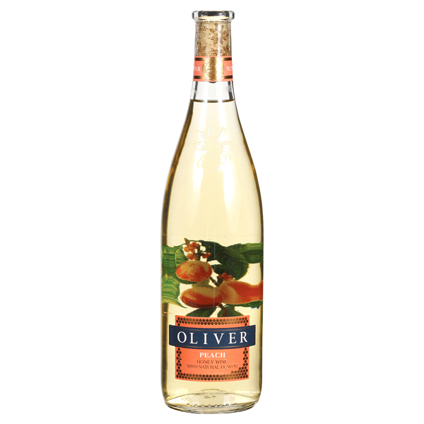 slide 1 of 1, Oliver Peach Honey Wine, 750 ml