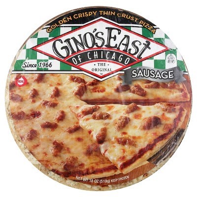 slide 1 of 1, Gino's East of Chicago Gino's East Sausage Thin Crust Pizza, 18 oz