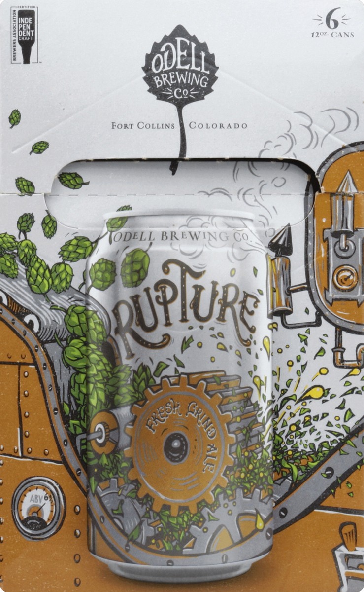 slide 2 of 4, ODELL BREWING CO Odell Brewing Rupture Fresh Grind IPA  - 6 Pack 12 fl oz. Cans, 72 oz
