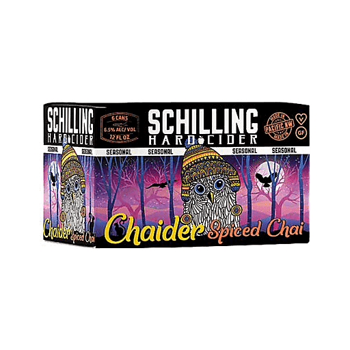 slide 1 of 1, Schilling Cider Seasonal - Chaider Spiced Chai Cider, 6 ct